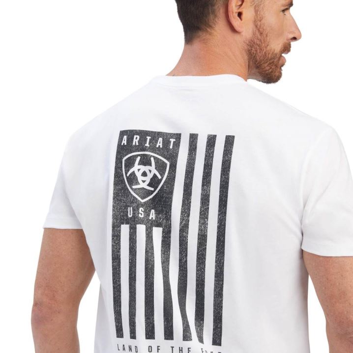 Ariat Ariat Vertical Freedom T-Shirt Weiß | XHXGp7kU