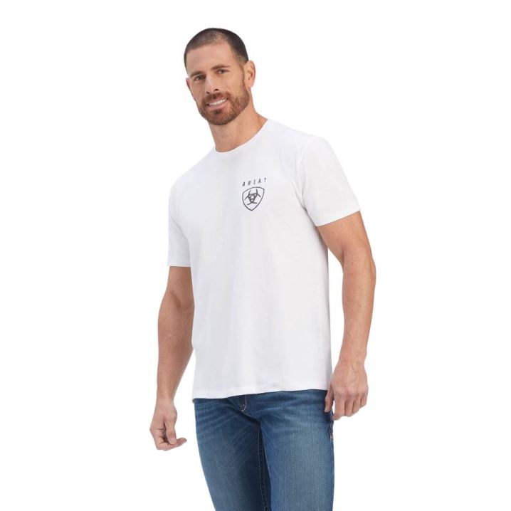 Ariat Ariat Vertical Freedom T-Shirt Weiß | XHXGp7kU