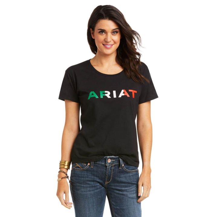 Ariat Ariat Viva Mexico T-Shirt Schwarz | JVsbnGos