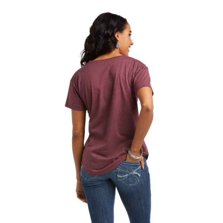 Ariat Ariat Wordmark Tee Bordeaux | SRQpPczI