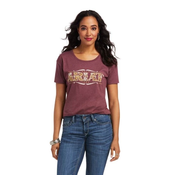 Ariat Ariat Wordmark Tee Bordeaux | SRQpPczI