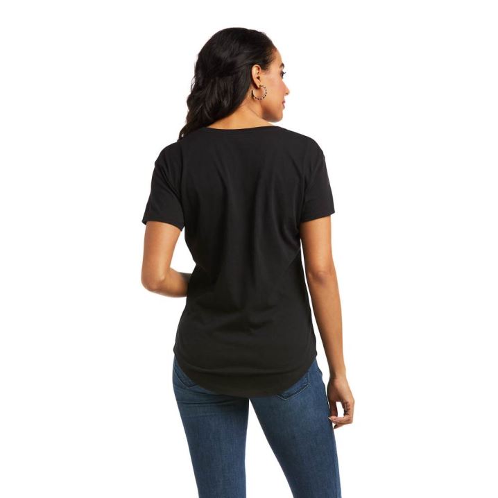 Ariat Ariat Wordmark Tee Schwarz | i8oMy5ly