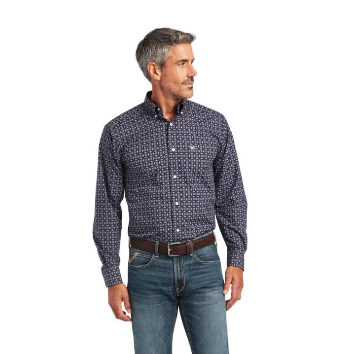 Ariat Arman Fitted Shirt Blau | LccyesMz