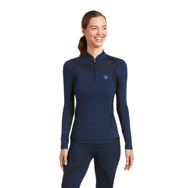 Ariat Ascent 1/4 Zip Baselayer Navy | Lh2rJYF4