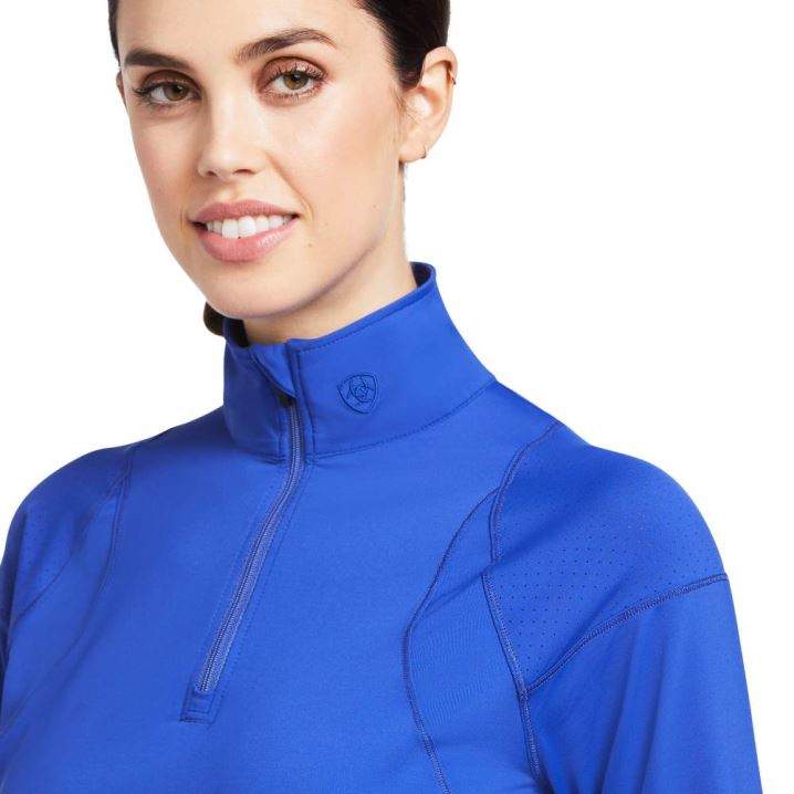 Ariat Auburn 1/4 Zip Baselayer Blau | g3Mjak9R