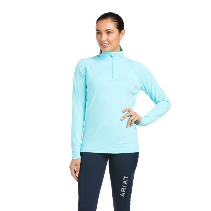 Ariat Auburn 1/4 Zip Baselayer Blau | mf9bVH3j