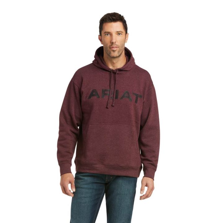 Ariat Basic Hoodie Sweatshirt Malbec Heather Raised Ariat | pjsV51K4