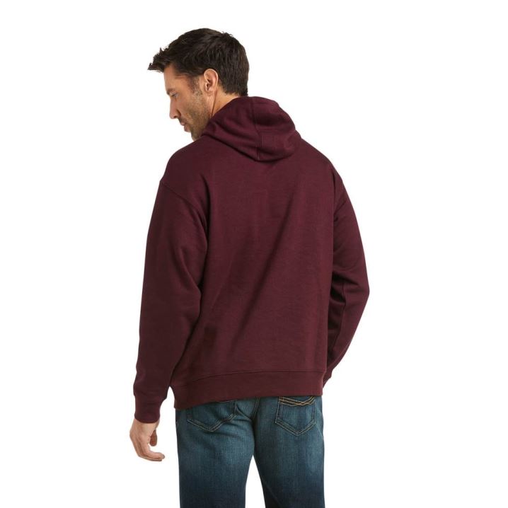 Ariat Basic Hoodie Sweatshirt Malbec Southwest Scenic | St3K6SRh