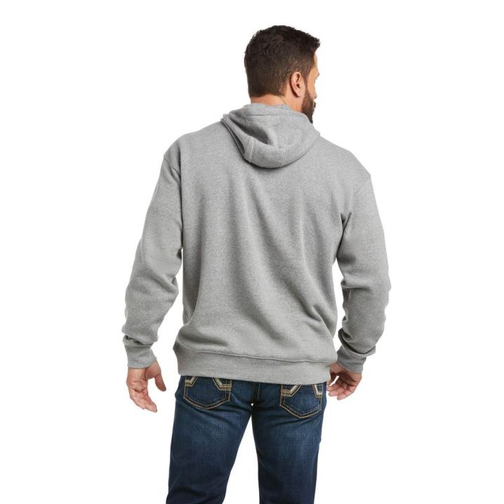 Ariat Basic Hoodie Sweatshirt Med Heather Raised Cobalt Shie | DVvTTsru