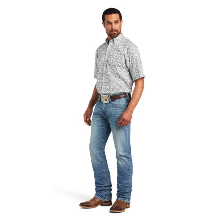 Ariat Baylor Klassische Fit Shirt Weiß | AUpgMiE0