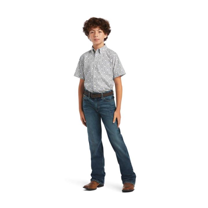 Ariat Baylor Klassische Fit Shirt Weiß | bS4OOfnC