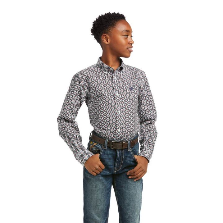 Ariat Beal Klassische Fit Shirt Weiß | LIyUbpBS