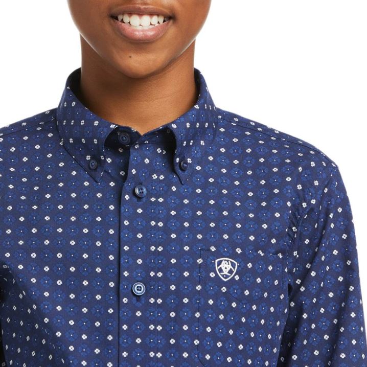 Ariat Bedell Klassische Fit Shirt Blau | DIGY6ue0