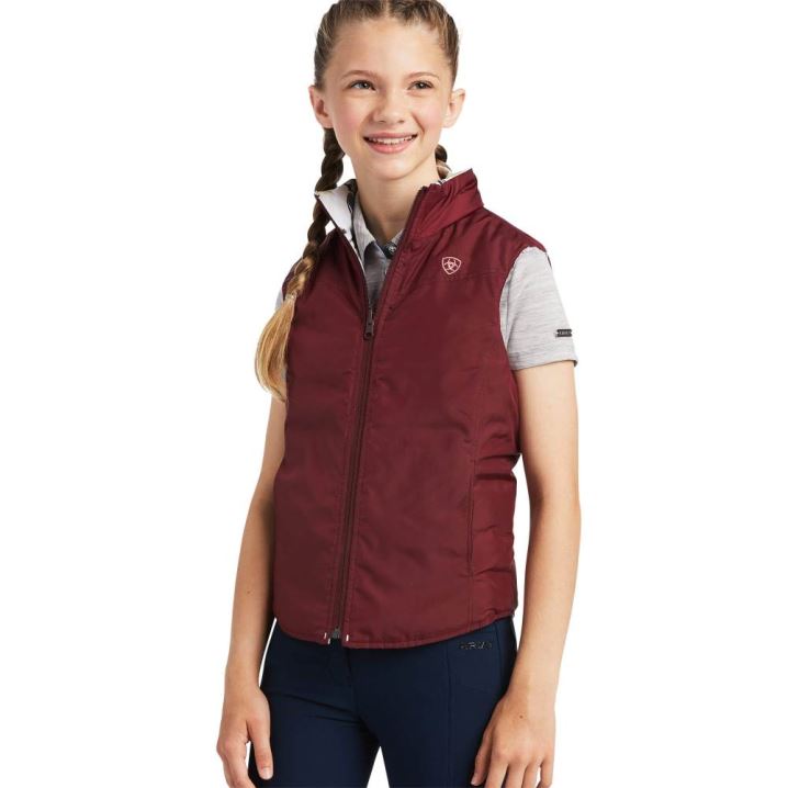 Ariat Bella Reversible Insulated Vest Good Show/Zinfandel | BXznUC0j