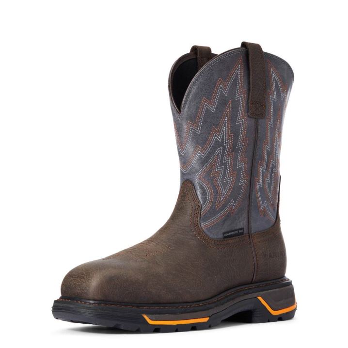 Ariat Big Rig Composite Kappe Arbeits Boot Kaffee | pjespttl