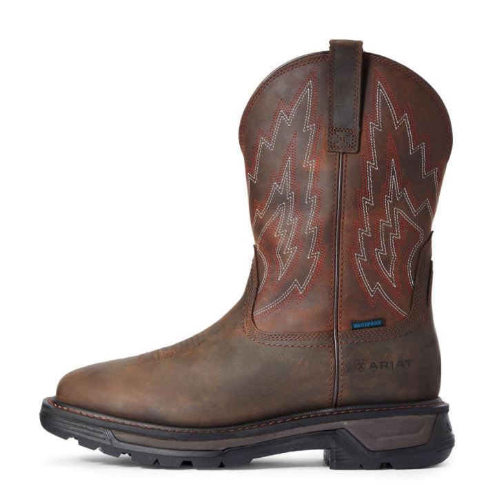 Ariat Big Rig Wasserdichte Arbeits Boot Dunkelbraun | LfD2cR7x