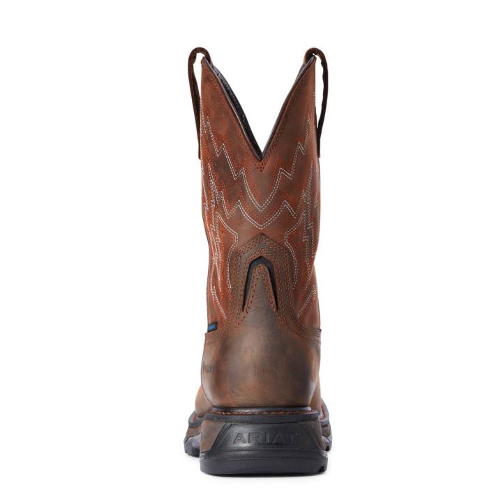 Ariat Big Rig Wasserdichte Arbeits Boot Dunkelbraun | LfD2cR7x