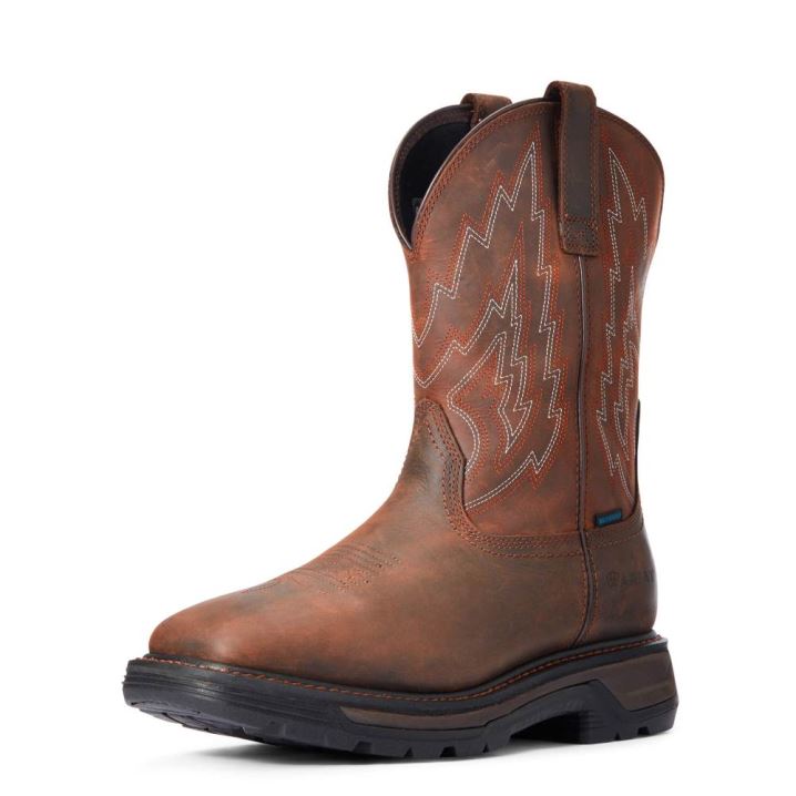 Ariat Big Rig Wasserdichte Arbeits Boot Dunkelbraun | LfD2cR7x