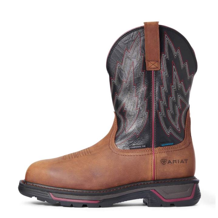 Ariat Big Rig Wasserdichte Composite Kappe Arbeits Boot Braun | mSPJJguV