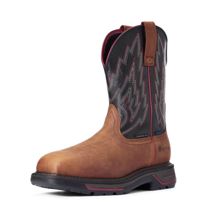 Ariat Big Rig Wasserdichte Composite Kappe Arbeits Boot Braun | mSPJJguV