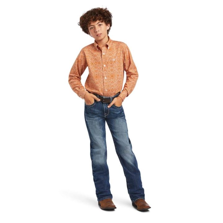 Ariat Braylon Klassische Fit Shirt Amber Dusk | 5wL3Poaf