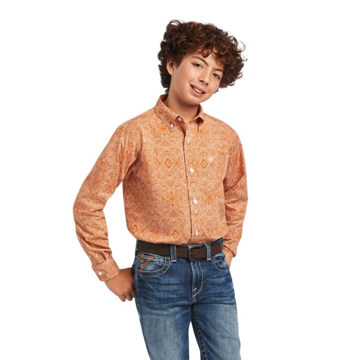 Ariat Braylon Klassische Fit Shirt Amber Dusk | 5wL3Poaf