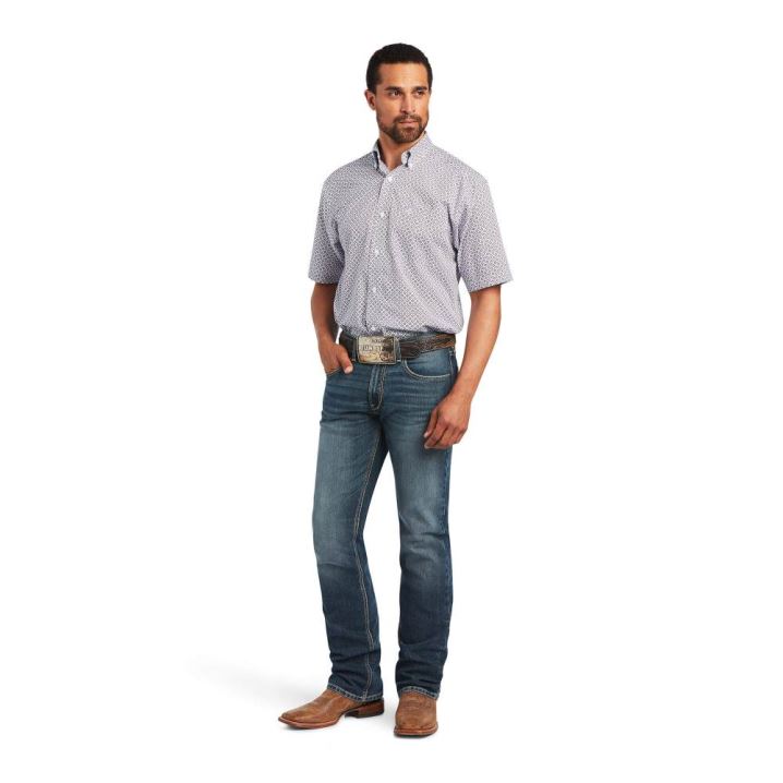 Ariat Brecken Klassische Fit Shirt Lavendel | waVuNsxM