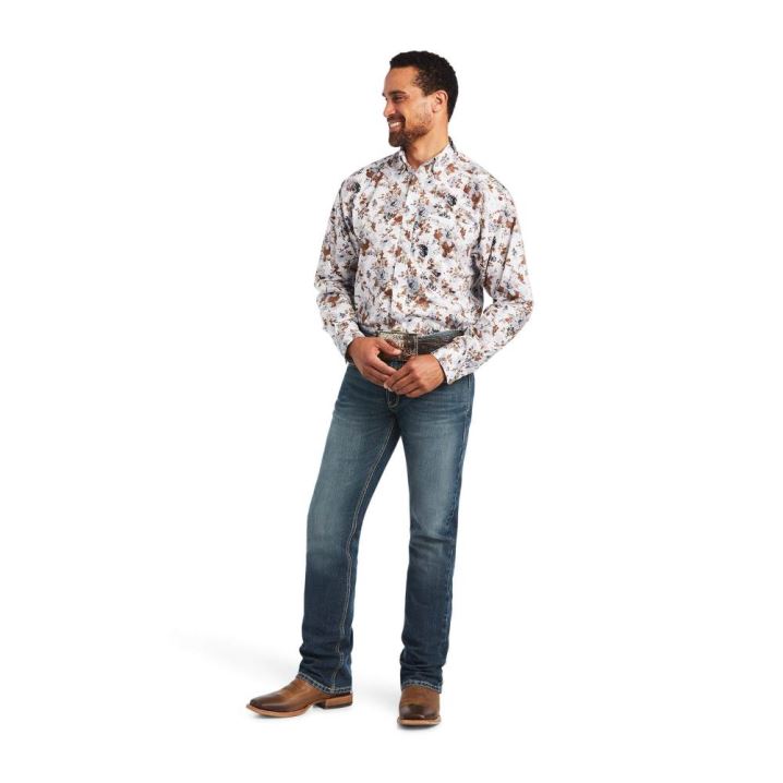 Ariat Bryant Klassische Fit Shirt Weiß | jDf7an67