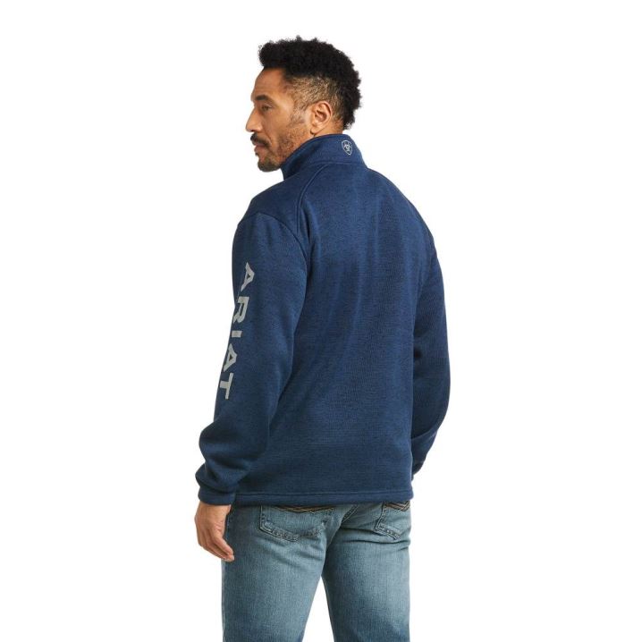 Ariat Caldwell Logo Full Zip Indigo | 2zjTGzBi