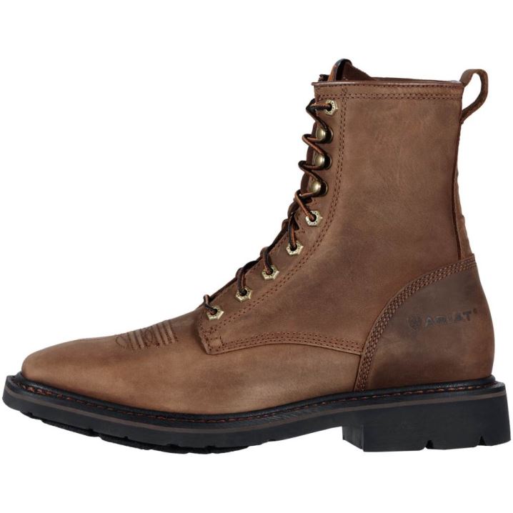 Ariat Cascade 8" Weite Square Kappe Arbeits Boot Braun | WAumA5ww