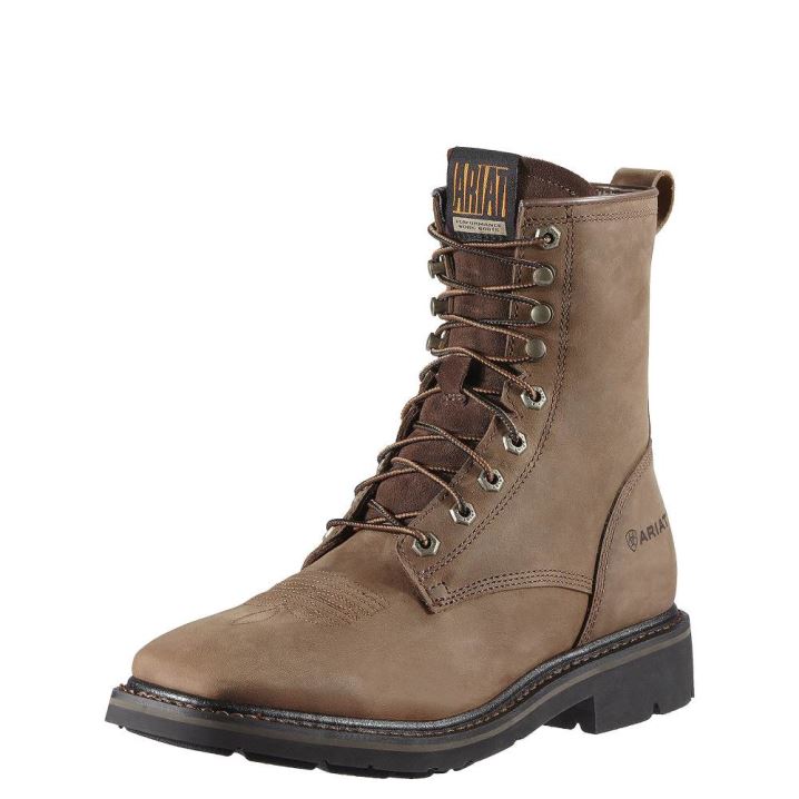 Ariat Cascade 8" Weite Square Kappe Arbeits Boot Braun | WAumA5ww