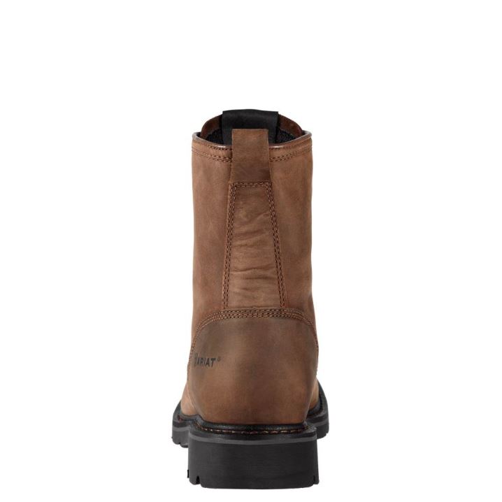 Ariat Cascade 8" Weite Square Kappe Steel Kappe Arbeits Boot Braun | ui5jC0bd