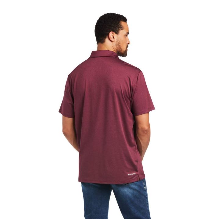 Ariat Charger 2.0 Fitted Polo Malbec | NKdiYpp0