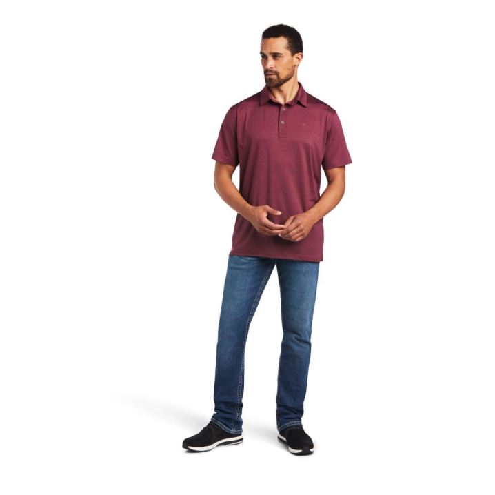 Ariat Charger 2.0 Fitted Polo Malbec | NKdiYpp0