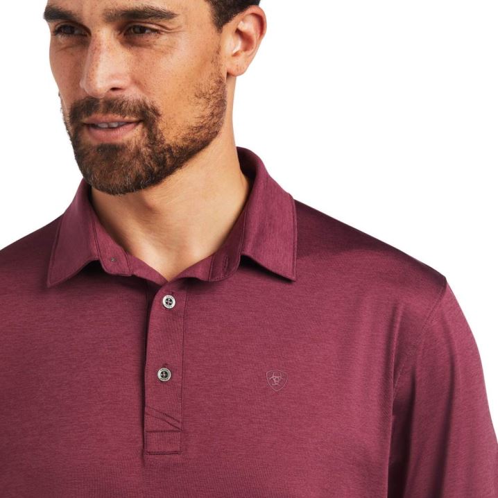 Ariat Charger 2.0 Fitted Polo Malbec | NKdiYpp0