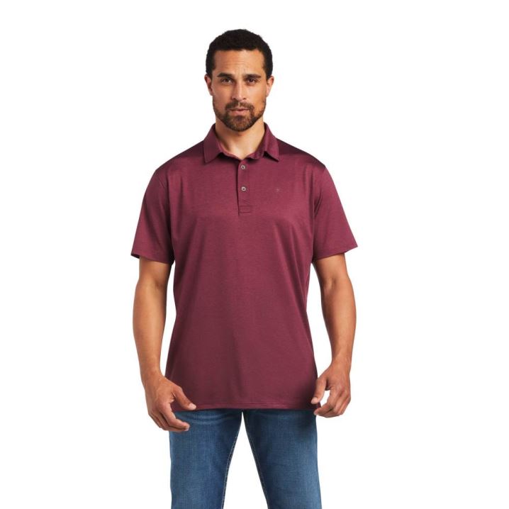 Ariat Charger 2.0 Fitted Polo Malbec | NKdiYpp0