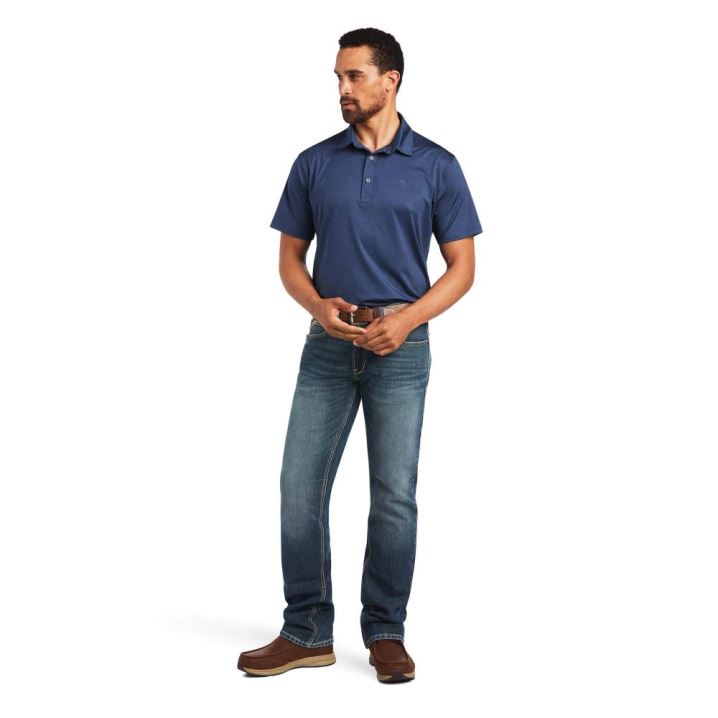 Ariat Charger 2.0 Fitted Polo Navy | kO7ip6gV