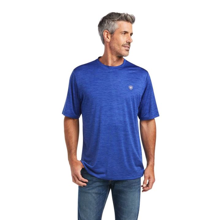 Ariat Charger Basic T-Shirt Blau | GUPIw0lA