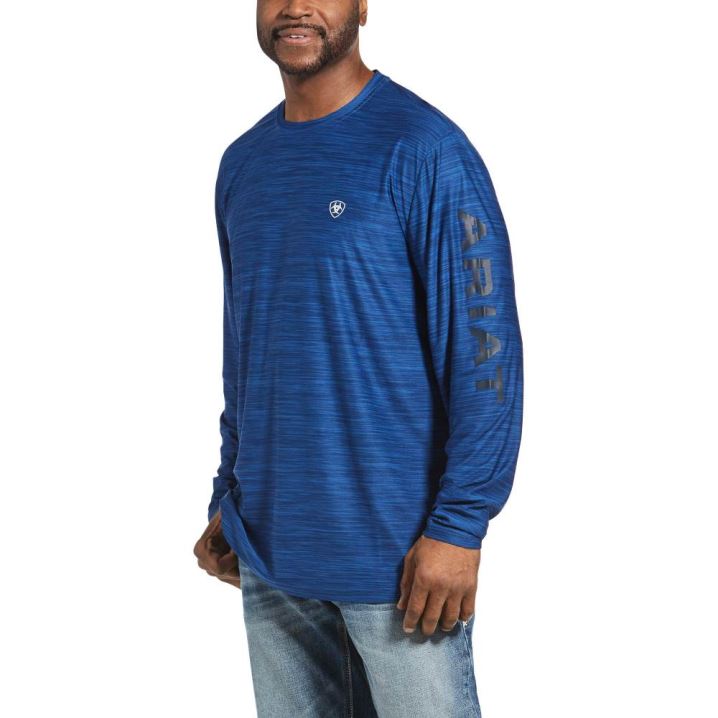 Ariat Charger Logo T-Shirt Cobalt Heather | gz9s9tdQ