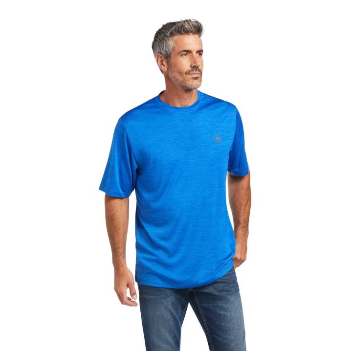 Ariat Charger Shield Tee Blau | lDwY3bf9