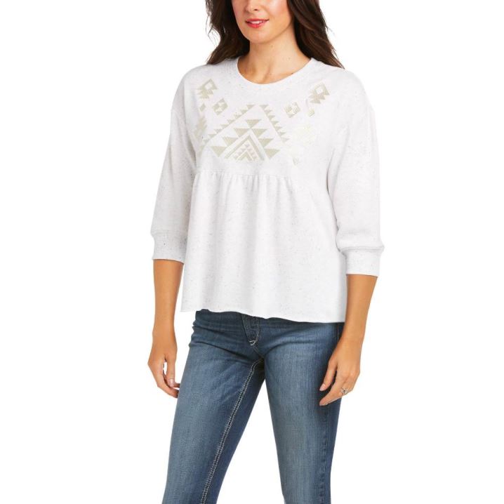 Ariat Cheers Pullover Egret | g3GYZN4A