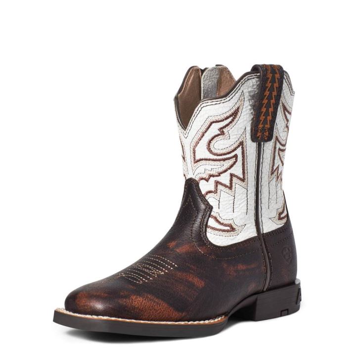 Ariat Child Sorting Pen Western Boot Marbled Mahogany | 7kaZAUHS