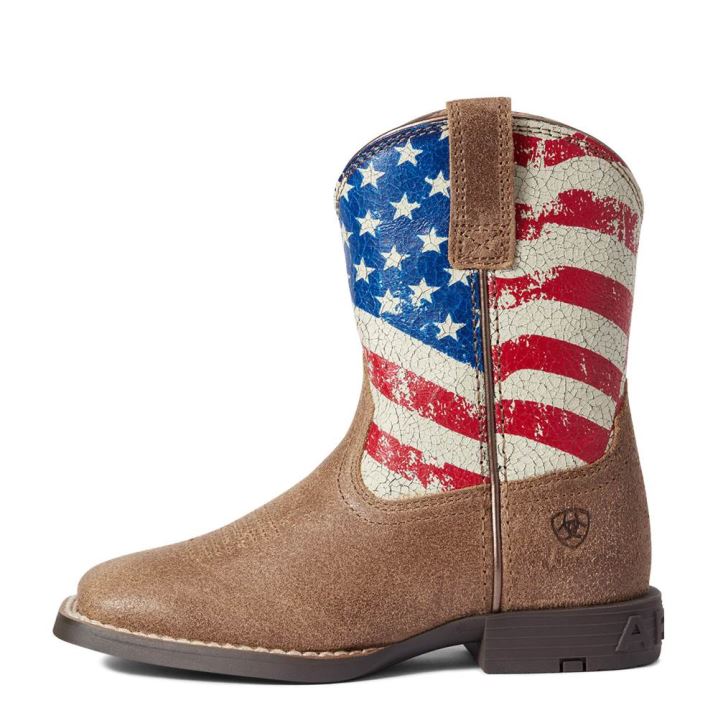 Ariat Child Stars and Stripes Western Boot Braun | k4Zn2Ct2