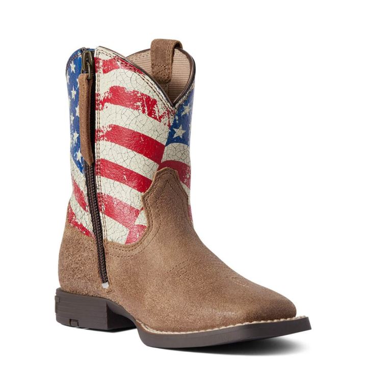 Ariat Child Stars and Stripes Western Boot Braun | k4Zn2Ct2