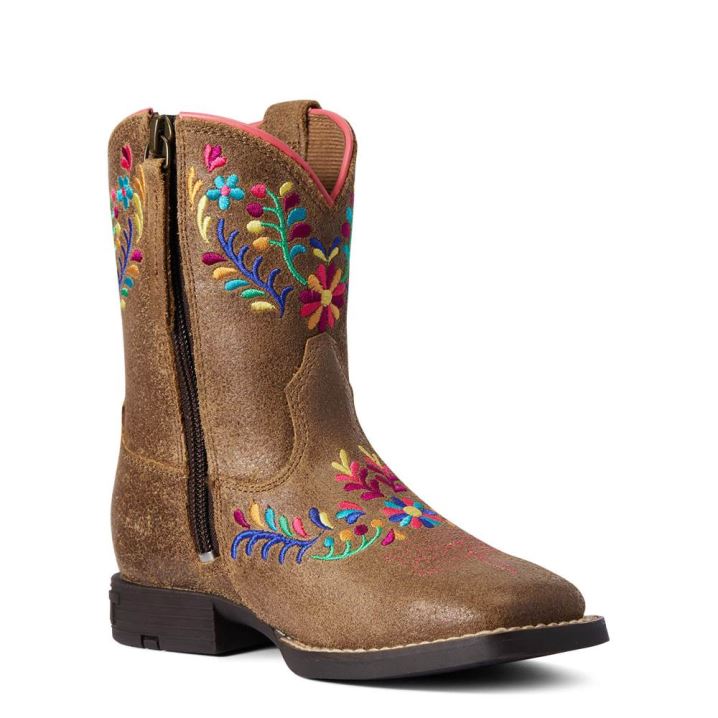 Ariat Child Wild Flower Western Boot Braun | XPZInAJj