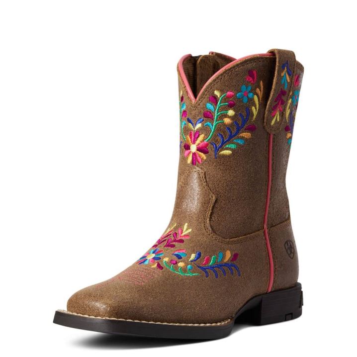 Ariat Child Wild Flower Western Boot Braun | XPZInAJj