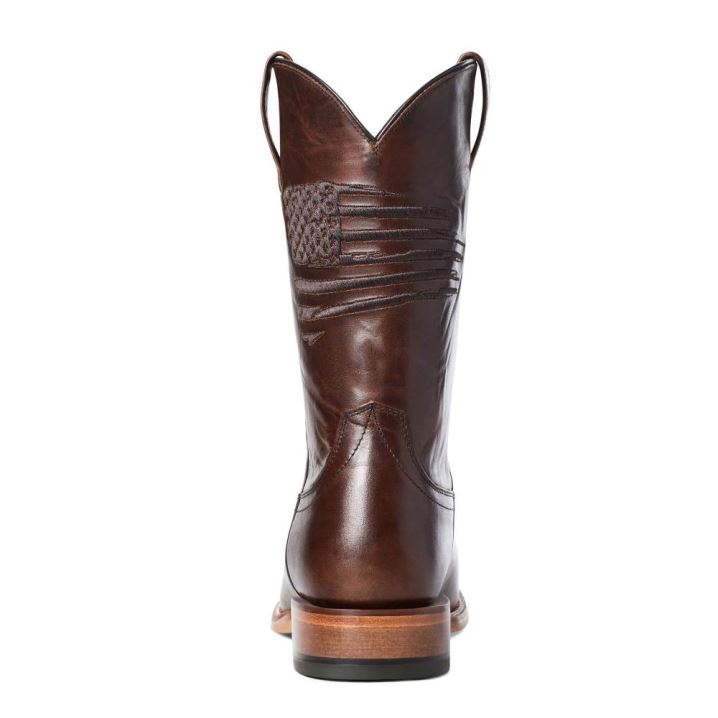 Ariat Circuit Patriot Square Kappe Western Boot Braun | K6egOXuX