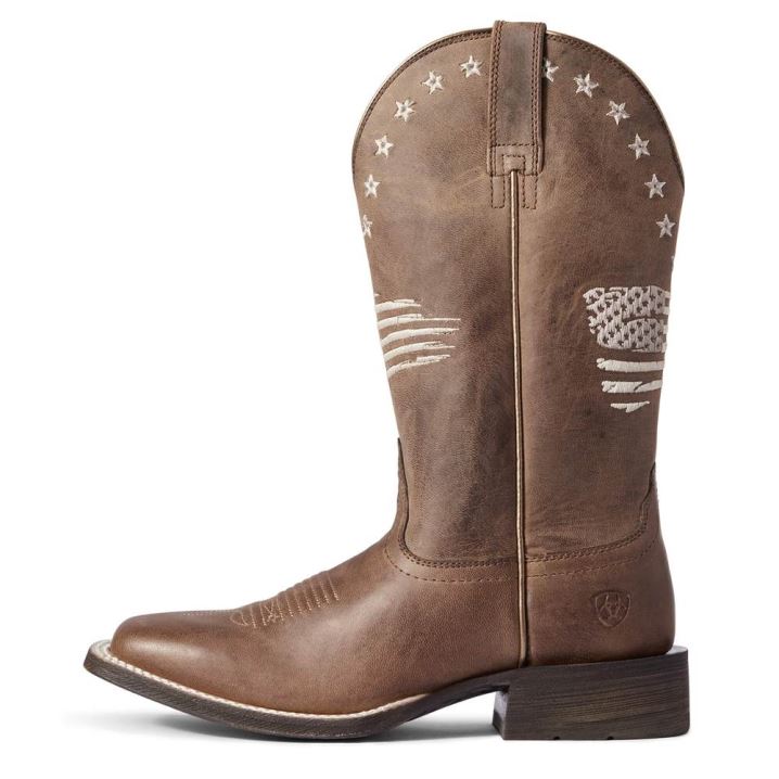 Ariat Circuit Patriot Western Boot Rot Braun | t9CILmbS