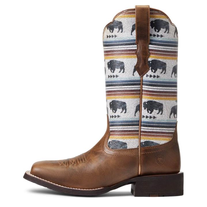 Ariat Circuit Savanna Western Boot Grau Braun | 7jWu4jhP