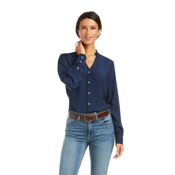 Ariat Clara Blouse Navy | ahqDqqCF